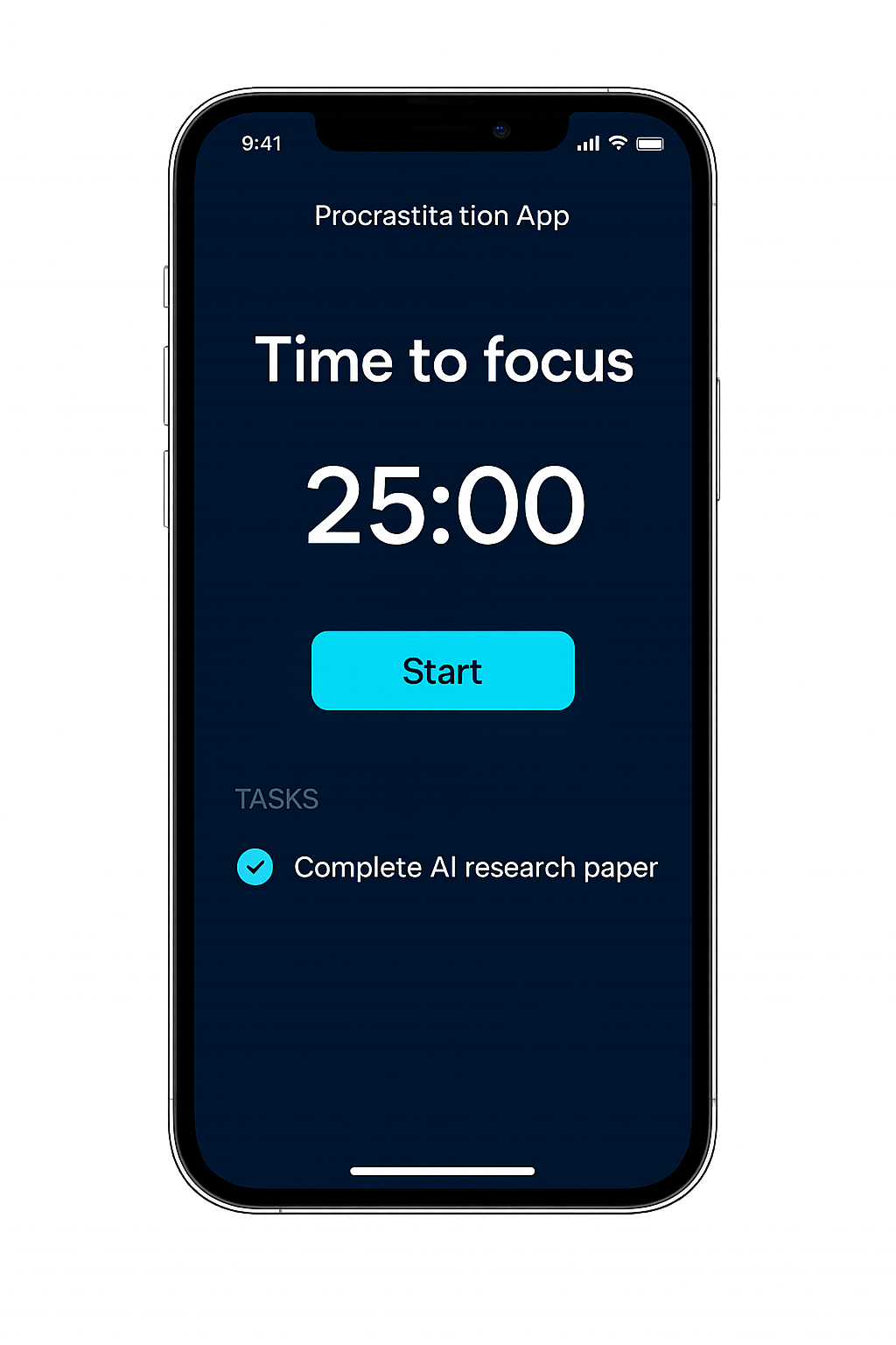 TinyStart iPhone app preview